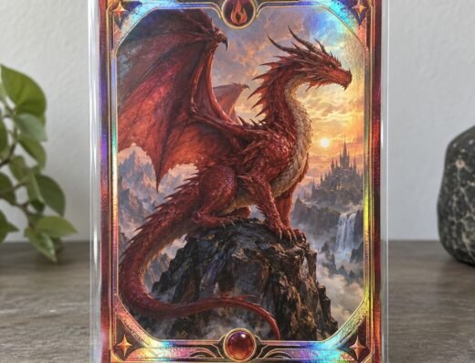 Carta fantasy olografica originale in custodia